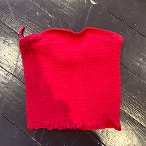 Red tube top